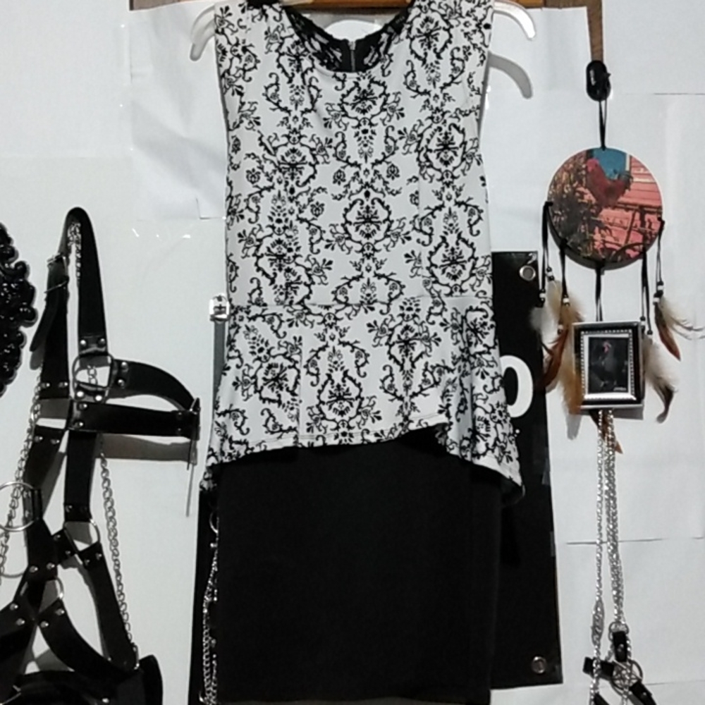 Iris formal white dress size large corp goth